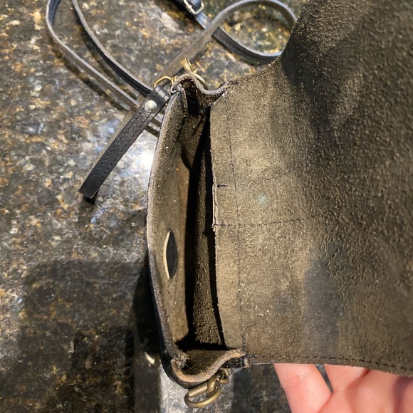 Vintage Black leather small crossbody bag - Picture 6 of 6